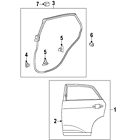 67113-0e020 Lexus 671130e020 Genuine Oem