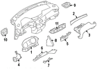 68106-4ba0b Nissan Genuine Oem Knee Bolster