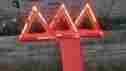 71222 Grote Emergency Road Hazard Triangle Set Of 3 In Case Heavy Duty Signs