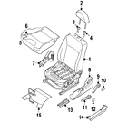 87361-et85c Nissan Genuine Oem Seat Cushion Pad