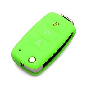 9 Moon 710373081086 Silicone Remote Flip Key Fob Case Cover For Vw Volkswagen Green