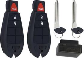 Ls697 Adauris 2pcs Key Fob Keyless Entry Remote Kit Replacement Fits For Black