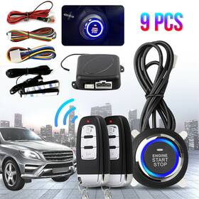 Lk-dhkg-002 Airkoul Car Keyless Entry Engine Start Alarm System Kit Push Button Remote Stop