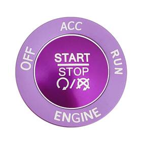 Dongda24040701purple Aletai Push Start Stop Button Cover Trim For 2015-2021 Dodge Challenger Purple