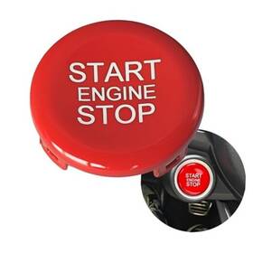 Angelguoguo Y20211227r Abs Car Engine Start Stop Switch Button Cover Trim Replacement Red