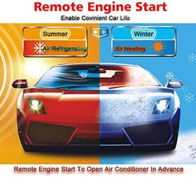 Banvie 692760892843 Car Alarm System With Remote Start And Smart Push Button