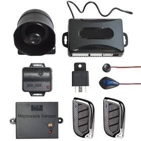 Banvie 727523075383 Car Alarm System Keyless Entry With Shock Sensor &microwave