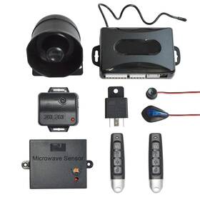Banvie 727523075499 Universal Car Security Alarm With Keyless Entry System 2 Remote Transmitters