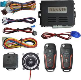 806-ft4-ns Banvie Car Keyless Entry Security Alarm System Remote Engine Starter Push To Start
