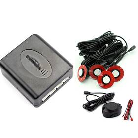 Bcsmmcar 929131163777 Car Reversing Backup Rear Radar Alarm System Kit 4 Hidden Parking Sensors White