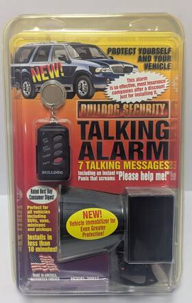 2001i Bulldog Security Talking Alarm 7 Messages Instant Panic With Remote Nib