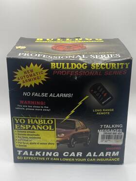 2002pro Bulldog Security Model 2002 Pro Talking Car Alarm System With Two Remotes New