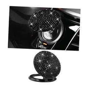 Dickno Dickno-903bc Bling Car Push Start Button Cover Anti Scratch Ignition Black