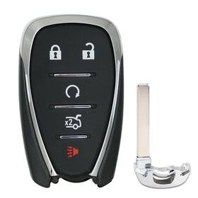 Dh-wkk02465 Dlghpo Key Fob Cover Replacement Fits For 2016-2023 Chevy Malibu Black And Silver