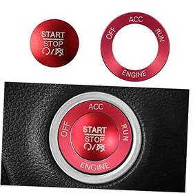 Dongda22061501r Dongda Us Direct Push Start Stop Button Cover Trim For 2015-2021 Dodge Challenger Ram Red