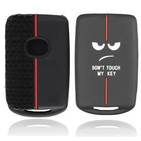 1h003309x2-hwzg Dont Touch My Key 2 Pcs Silicone 4 Buttons Remote Control Case Fob Shell Cover Ring Black