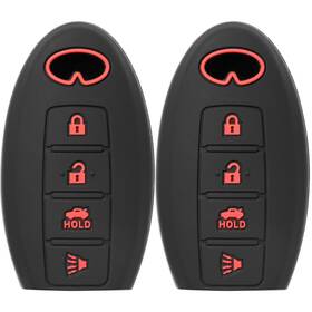 1h003374x2-hwzg Dont Touch My Key 2 Pcs Silicone 4 Buttons Remote Control Case Fob Shell Cover Ring Black