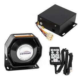 09a00e Dorrumo 100w Police Siren Pa System Kit Slim Loudspeaker Handheld Microphone 2 X