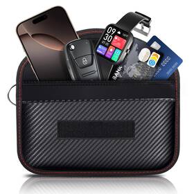 Dtriemaem 785034319624 Faraday Bags For Phones And Car Keys 2 Pack Signal 7.87 Inch X 3.93 Black