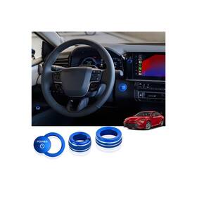 Dv-kmr-akc-4 Dvlynauroa Inch Toyota Camry 2025 2026 Aluminum Alloy Knob Cover Trim Kit 4pcs Blue