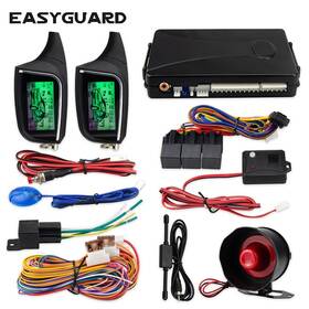 Easyguard 704755327404 2 Way Car Alarm System Remote Start Lcd Pager Display Vibration