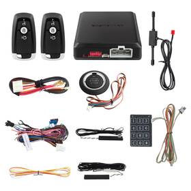 Ec002-fo3 Easyguard Keyless Entry Push Button Start Car Alarm And Remote Pke