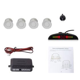 Ekylin 602668597627 Car Auto Vehicle Reverse Backup Radar System With 4 Parking Sensors Distance