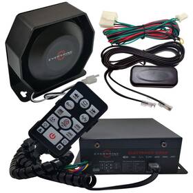 Es-ws02-spk0021 Evershine Signal 12v/24v 100w Police Siren Pa System Kit With Plug-to-work Wirings Slim Speake