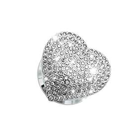 Qtl2769 Evkilkjs Heart-shaped Car Engine Start Button Cover Bling Interior Decor White
