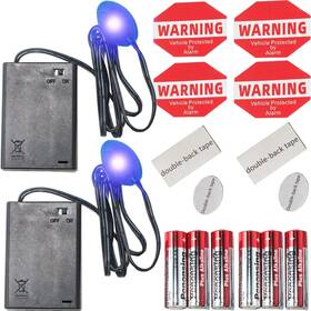 Extguds 313032155199 Fake Car Alarm Dummy Batteries Included Red Led Light Simulate Imit