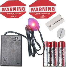 Extguds 313098770732 Fake Car Alarm Dummy Batteries Included Red Led Light Simulate Imit