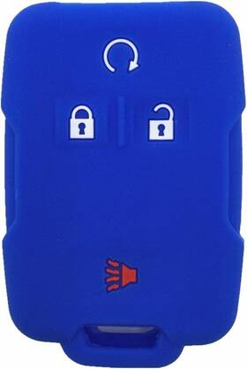 Ez-3386 Ezzy Auto Blue Silicone Rubber Key Fob Case Cover Keyless Remote