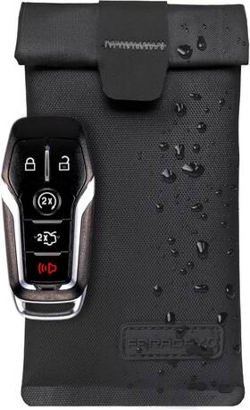 Fd14707 Faraday Defense Key Fob Jacket Rfid Signal Blocking And Water Resistant Black