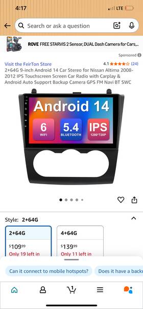 Jiaqi-qj1347x-wyq-2505 Feirton For 2008-2012 Nissan Altima Apple Carplay Car Radio Android 14 Gps Stereo 2 64gb