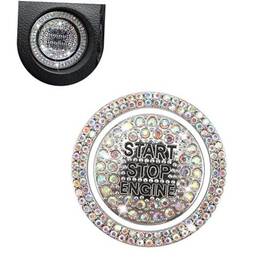 Ferianl Ferzs0729 Crystal Rhinestone Car Engine Stop Decoration Ring Sticker Multicolored