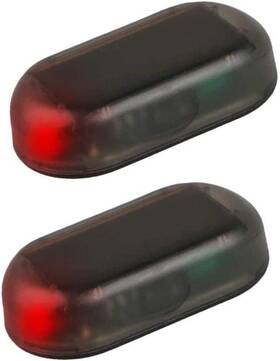 G Pe House 313044778799 2pcs Car Solar Power Simulated Dummy Alarm Warning Anti-theft Led Flashing Secur