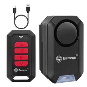 25q100 Geevon Bike Alarms For Ebikes Wireless Alarm With Remote 135db Antitheft Bicy