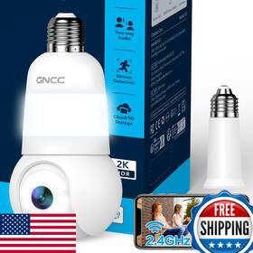 Gncc B0drn8qc2p 2k Light Bulb Security Camera 2.4ghz Only 355 Wireless Outdoor