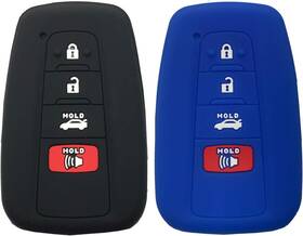 Dw-31 Grakest Keyless Entry Silicone Protector Key Fob Cover Fit For 2018 Toyota Black Blue