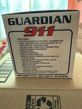 911-100p Guardian 911 Motorcycle Security System Model 911-100p Guardian 911 Motorcycle Security System Model