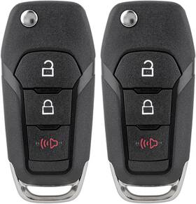 50346 Gzxnkey Flip Key Fob Replacement Fits For 2015 2016 Ford F150 F250 F350 Black