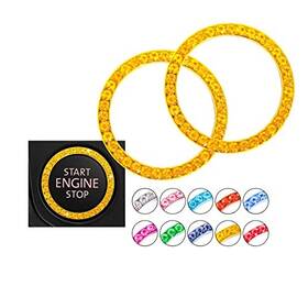 Hellomomo 723735157077 Unique Bling Car Crystal Rhinestone Ring Sticker Interior Decoration