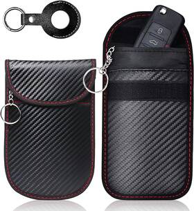 Fb021kfbagx2-xs Hidamazy Faraday Key Fob Protector 5.9 Inch 5.7 -2pack - Black