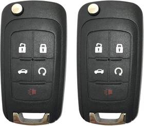 Horande 778416800971 5 Buttons Replacement Key Fob Cover Fit For Chevy Malibu Camaro Cruze Black