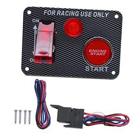 Hot Car Parts 602318076939 12v Ignition Switch Panel Race Switches With Push Button 2 Gang