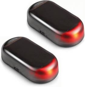 Houkiper 744759960603 Car Solar Power Simulated Dummy Alarm 2pack Warning Anti-theft Led Flashing Sec