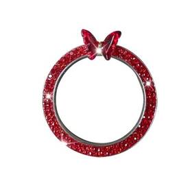 Qph9167 Hqrnyp Bling Ring Emblem Car Accessories Engine Start Button Cover Red