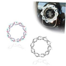 Bpbr01 Jiege Pcs Car Push Start Button Cover Engine Stop Decoration Ring 2