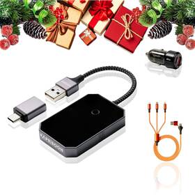 Kapriboon 198168027165 Wireless Carplay Adapter 2024 For Apple Iphone And Android Auto Bluetooth