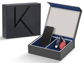 Kenark 797442384620 Kk7 Plus-db Faraday Key Fob Protector Box With 2 Xl Black And Blue